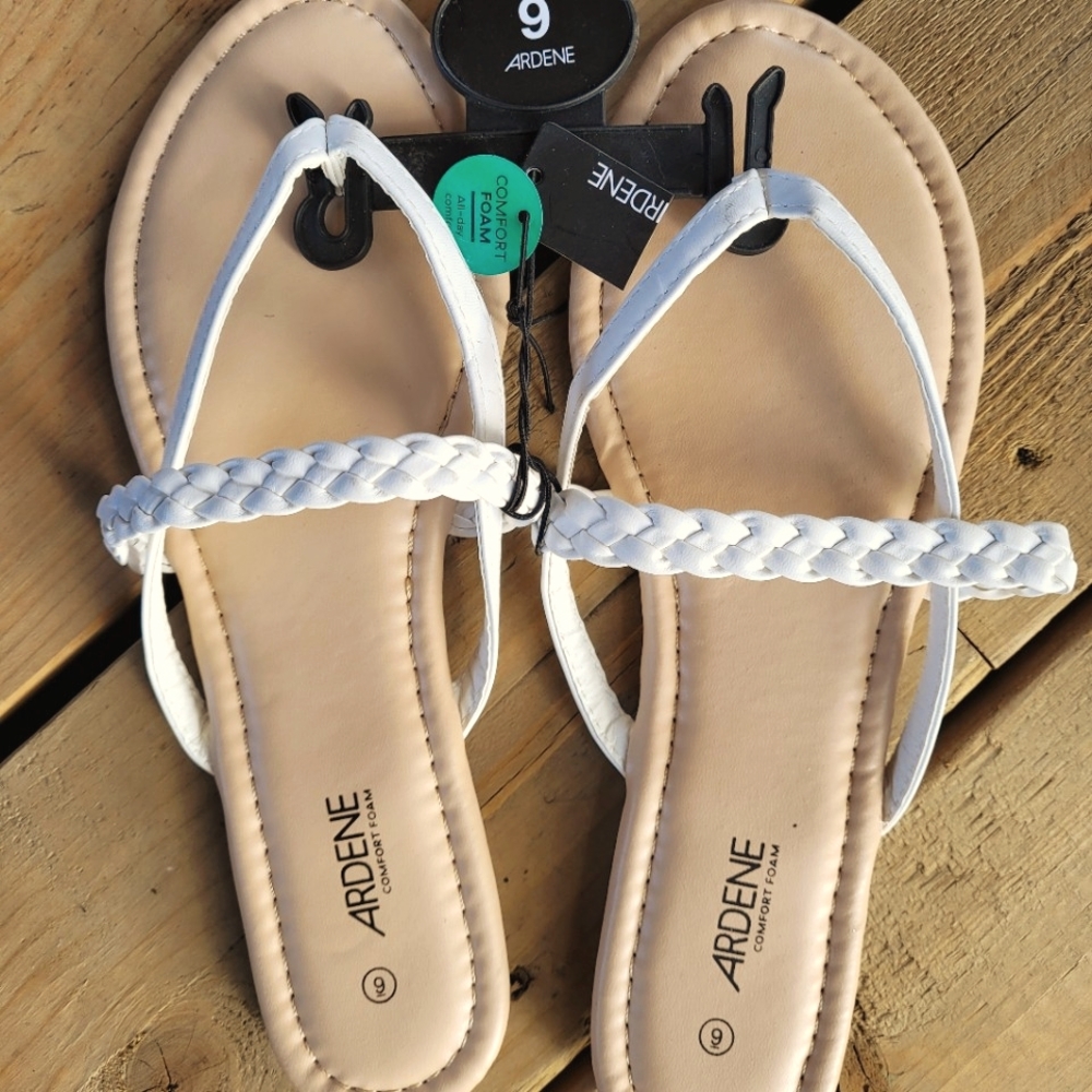 NWT Thong Sandal with Braid Detail